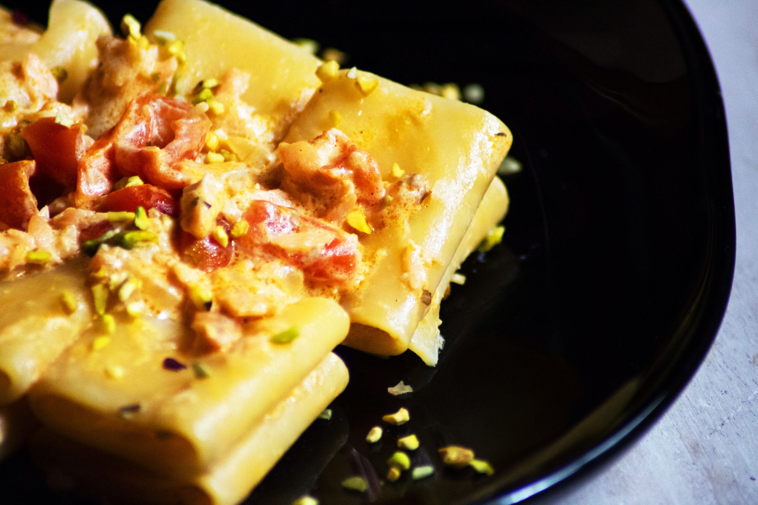 Paccheri con salmone e vodka