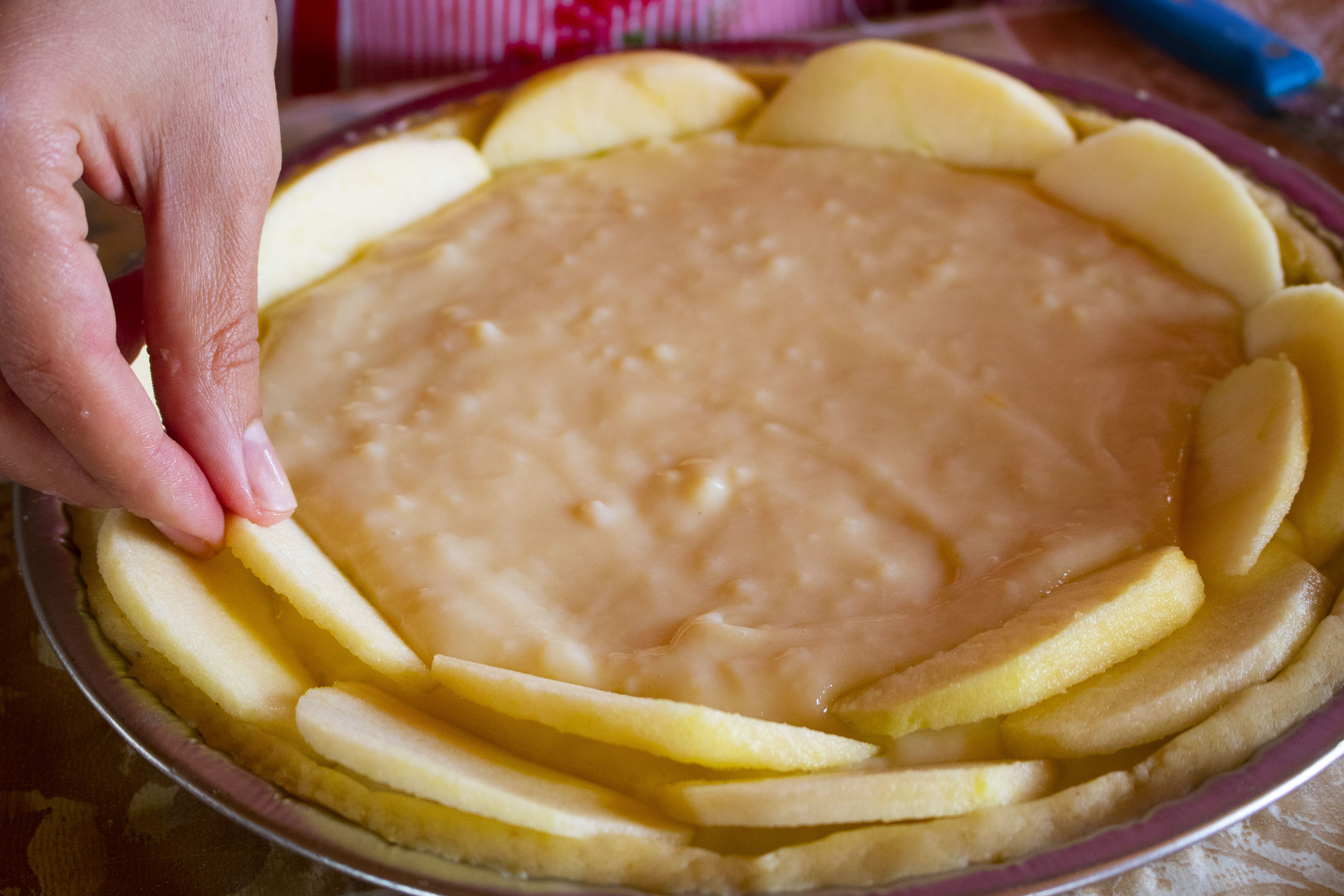 Crostata di mele senza lattosio e crema pasticcera